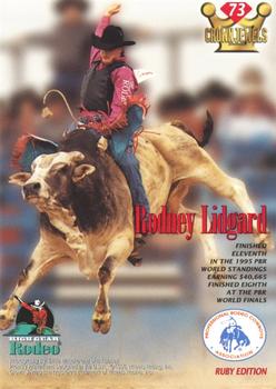 1996 High Gear Rodeo Crown Jewels #73 Rodney Lidgard Back